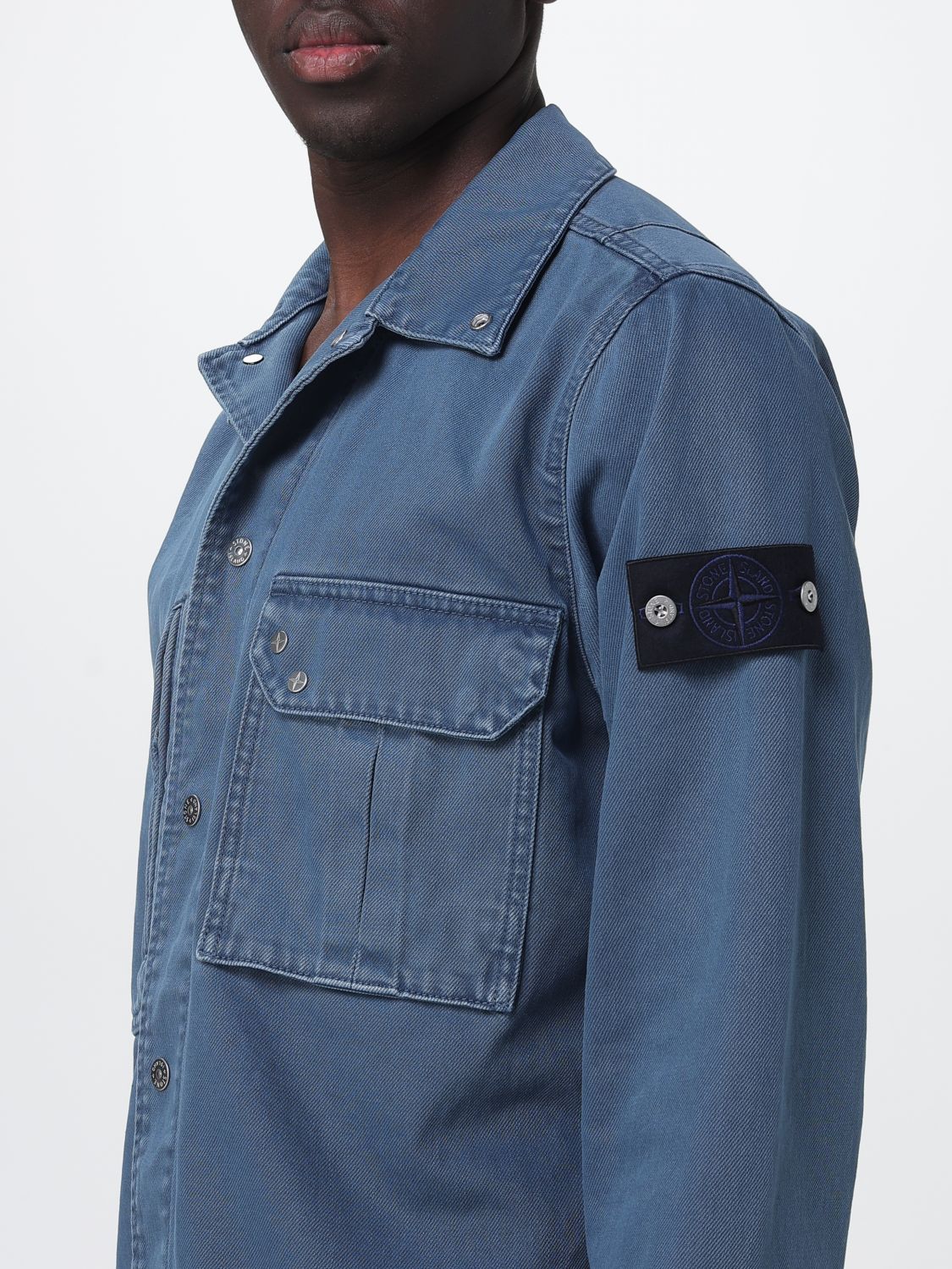 Shirt Men color Indigo