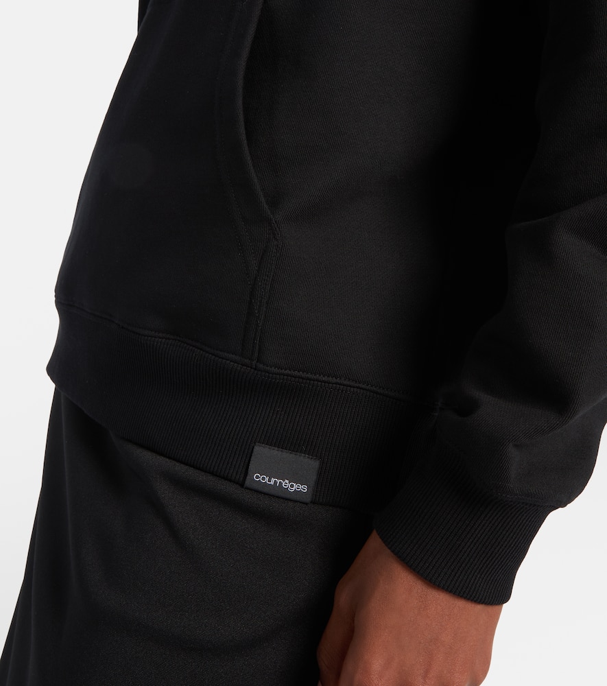 Courrèges Asymmetric cotton jersey sweatshirt