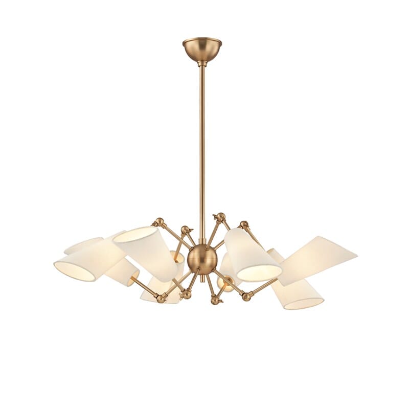 Buckingham 8-Light Chandelier in Aged Bra