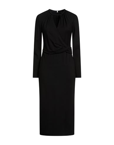 Woman Midi dress Black Size 2 Viscose, Polyamide, Elastane