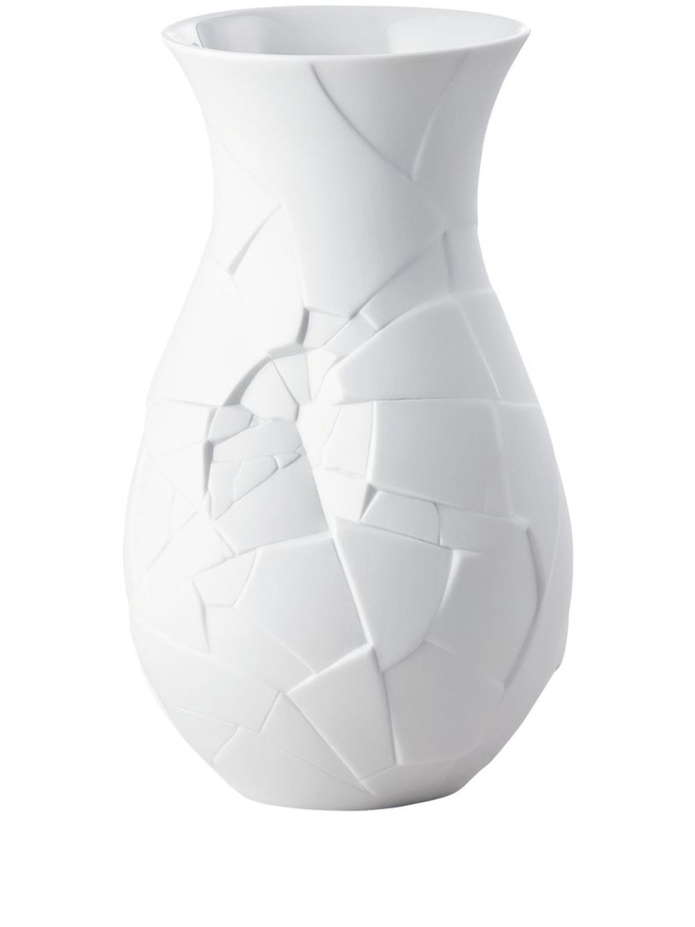 Phases cracked-effect vase - White