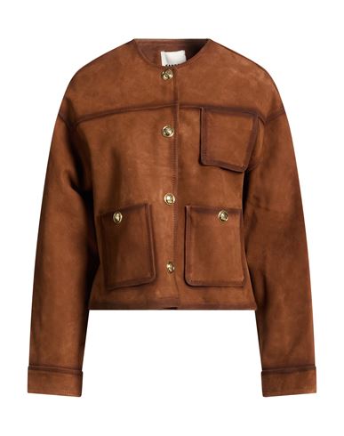 Woman Jacket Brown Size 2 Lambskin