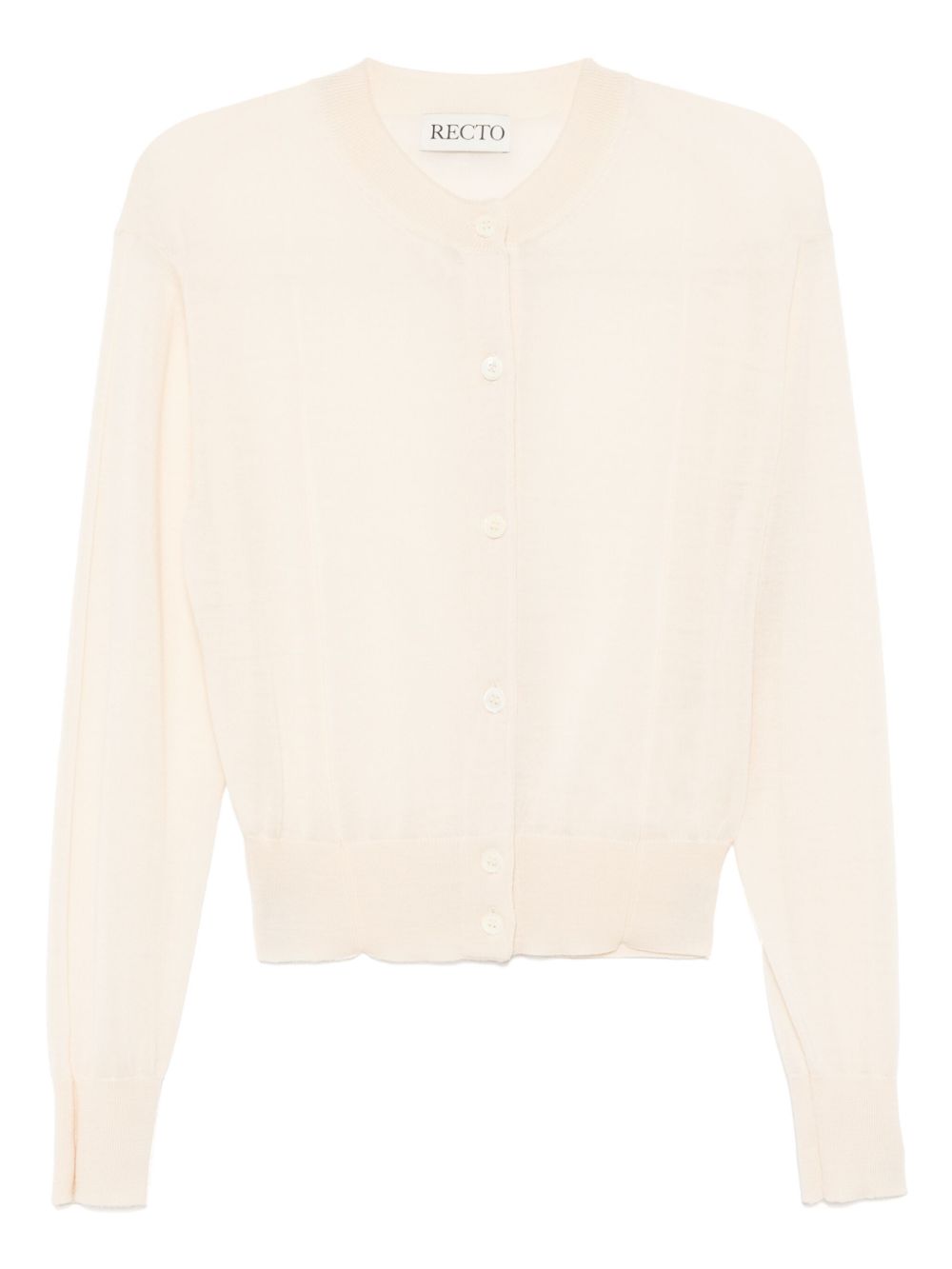 Recto wool cardigan - Neutrals