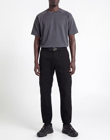 Man Pants Black Size L Cotton, Elastane