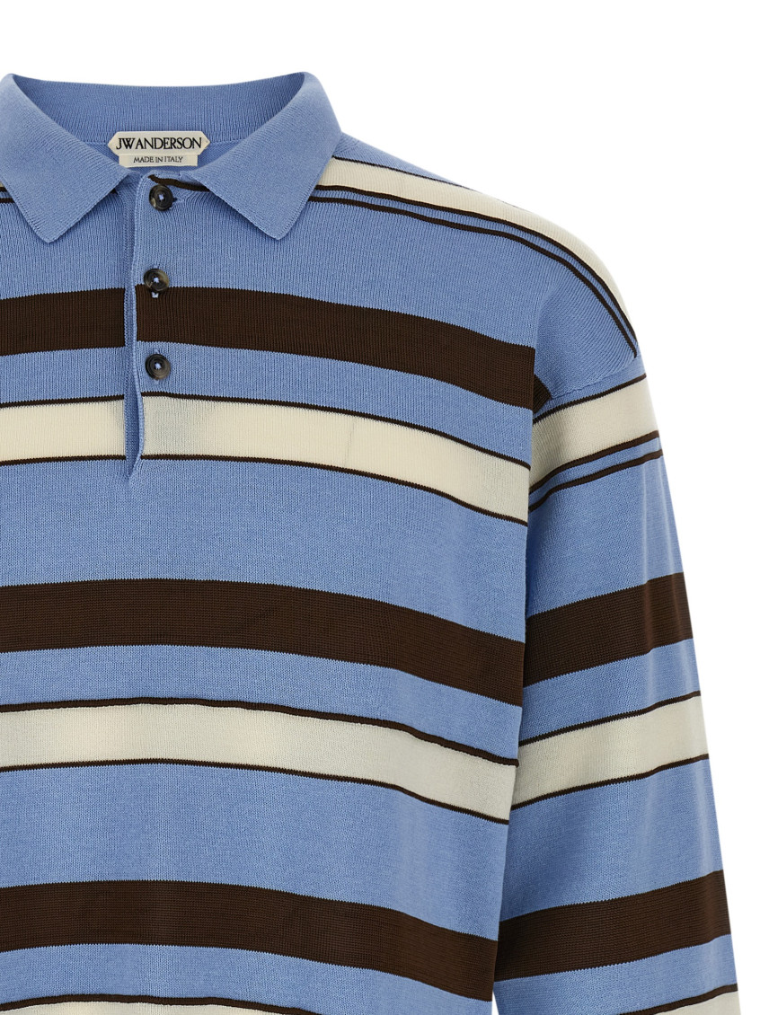 Striped Buttoned Polo Shirt