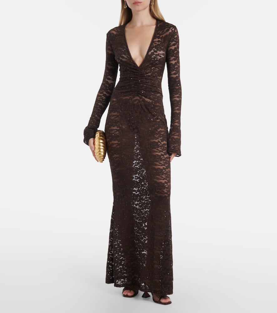 Tyler floral lace maxi dress