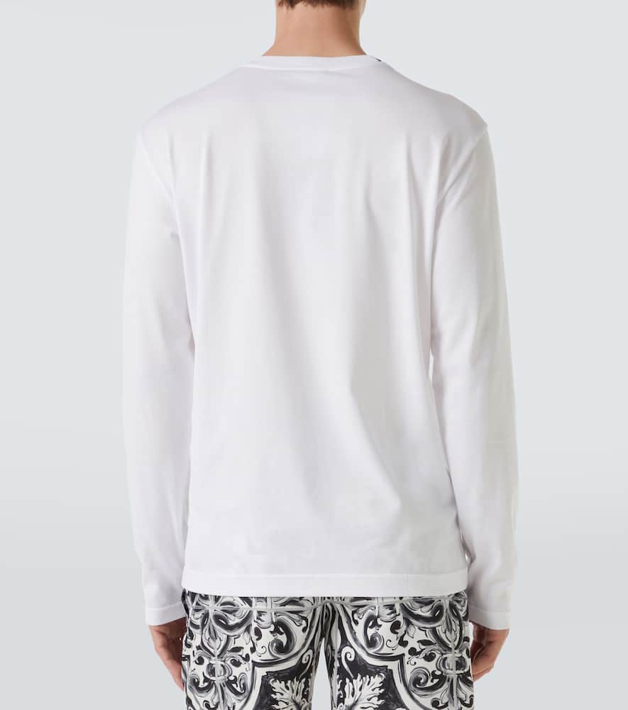 Logo embroidered cotton jersey T-shirt