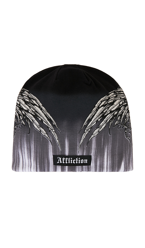 Affliction Tarnished Warrior Beanie in White. a