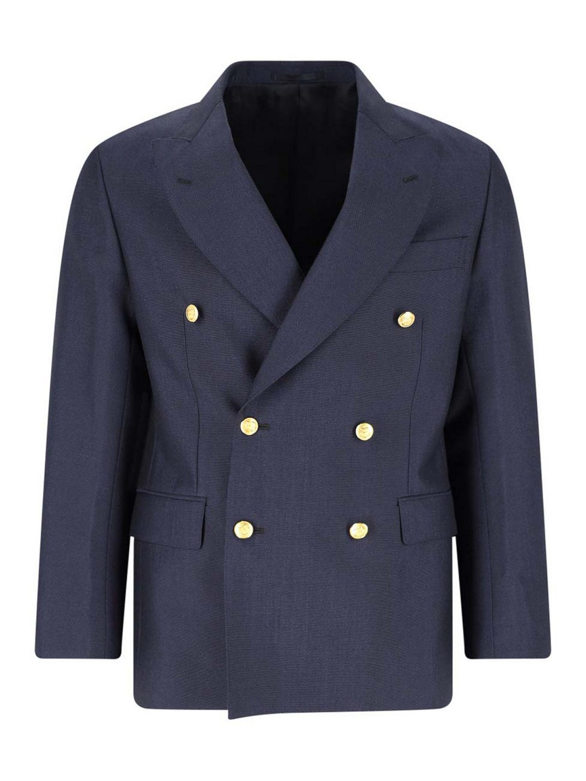 Double-breasted blazer in wool blend
