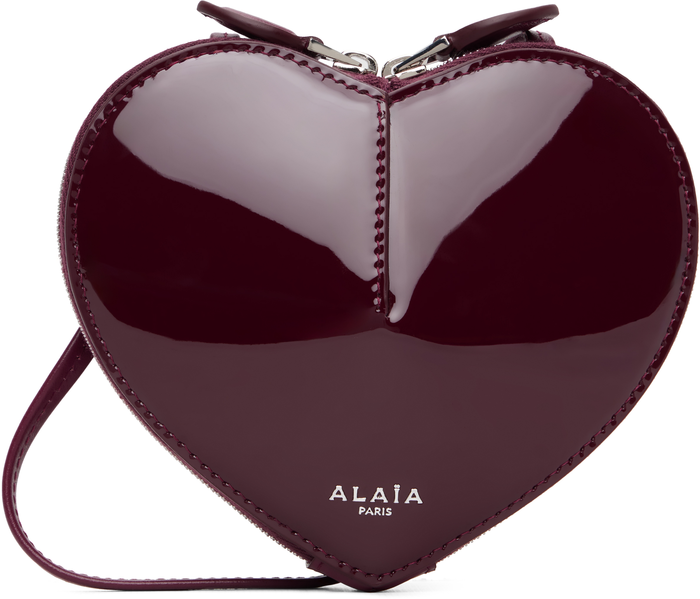 Burgundy 'Le Coeur' Small Bag