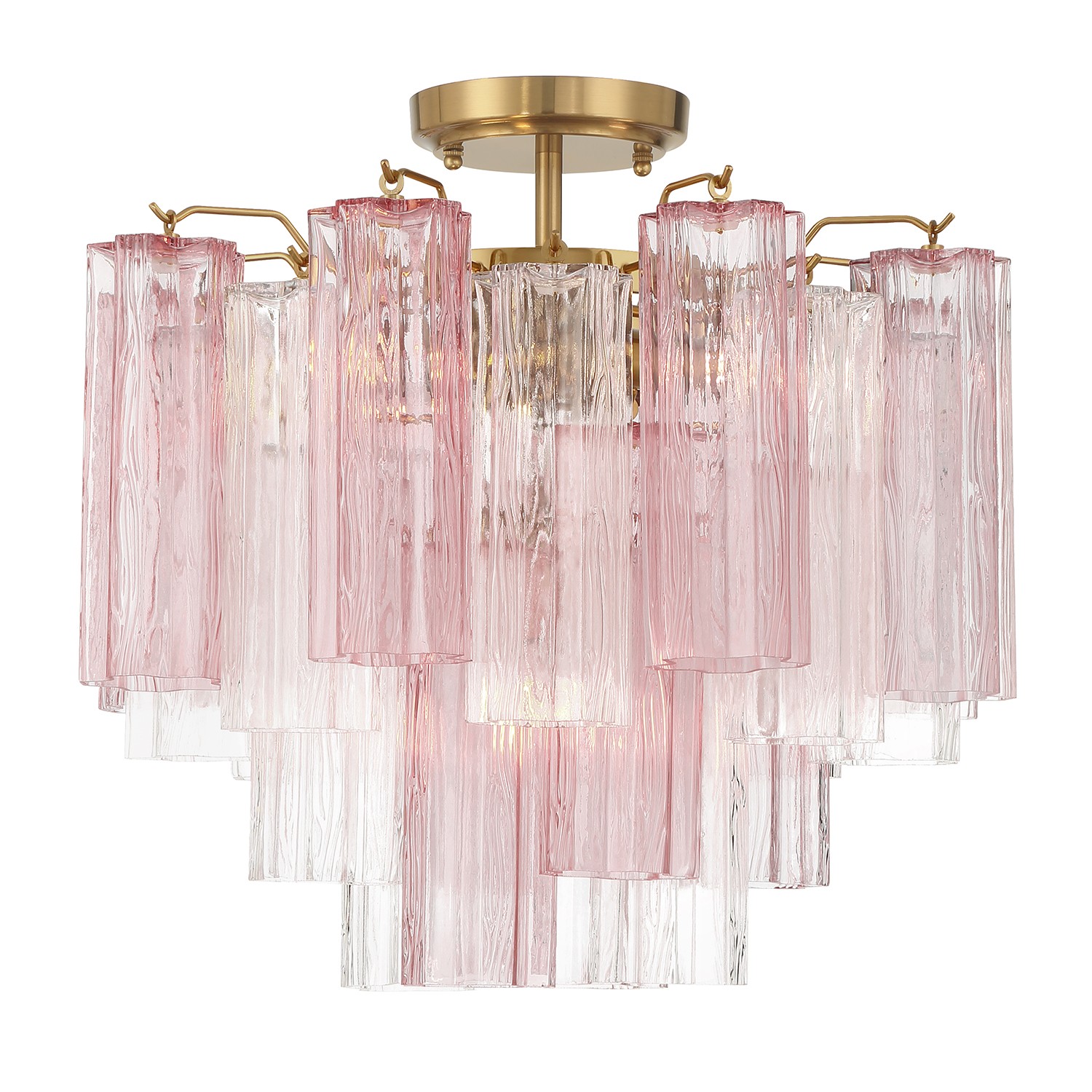 Aged Brass Semi Flush Mount from the Addis Collection