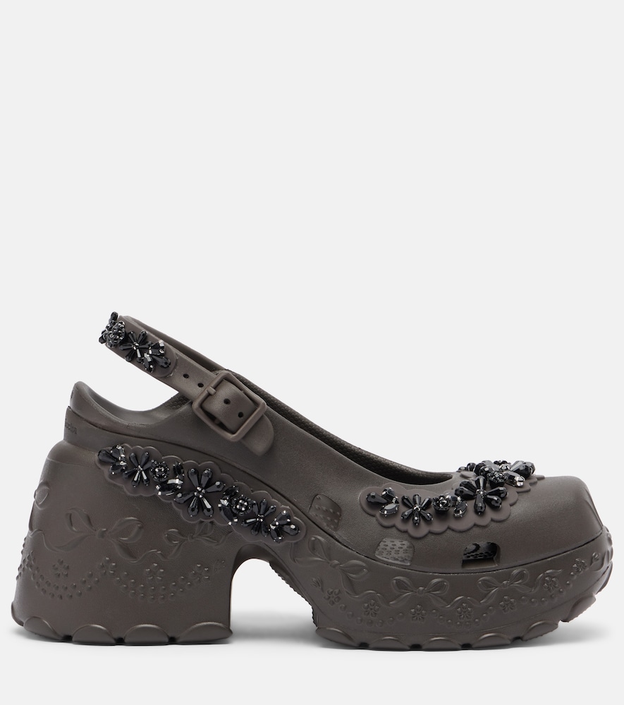X Crocs embellished slingback pumps