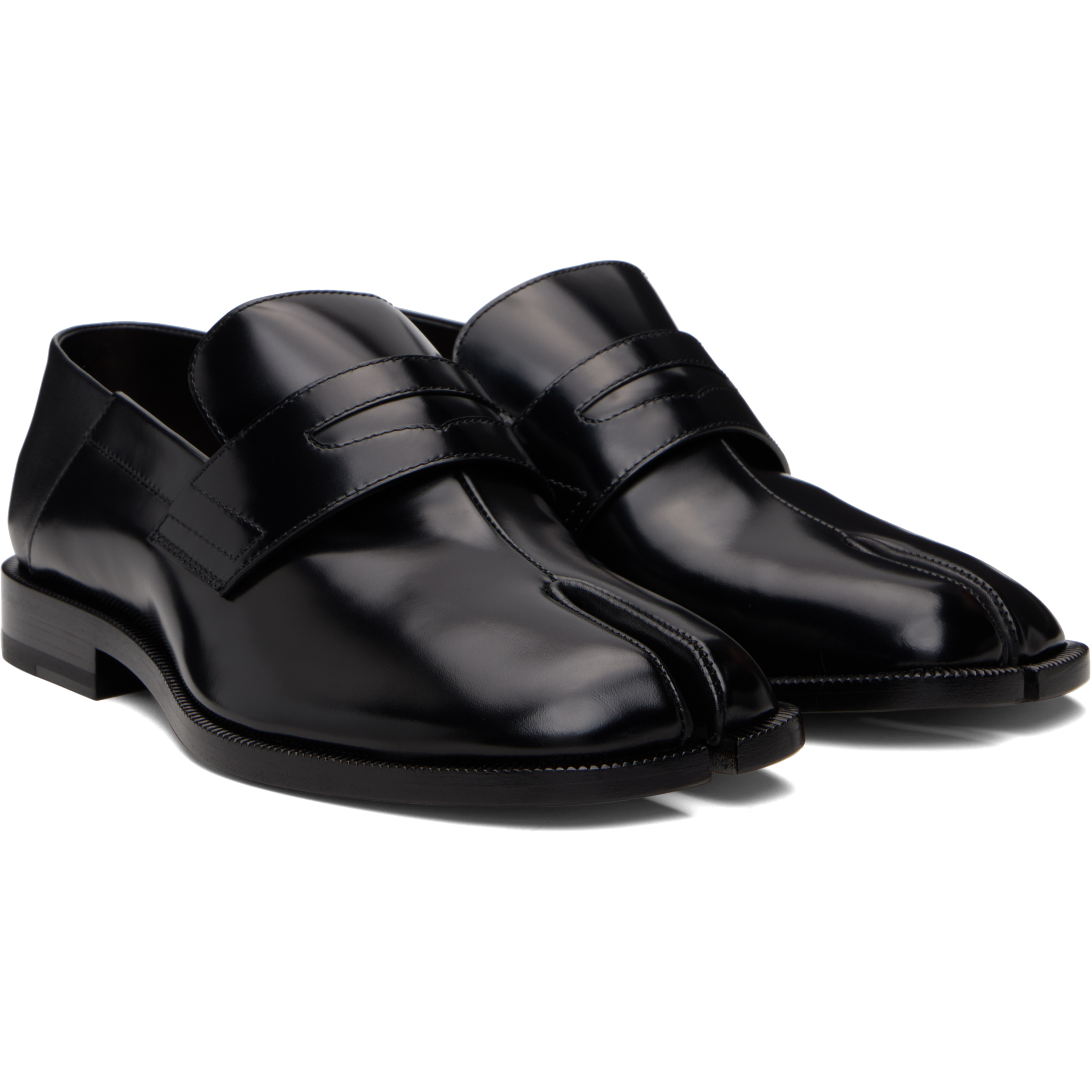 Black Tabi Silp-on Loafers