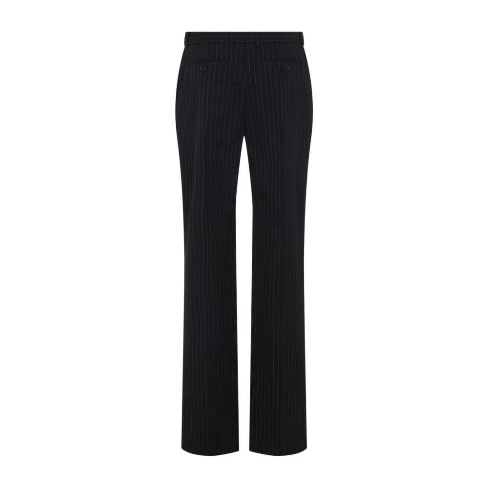 Black Straight Flat Front Pants