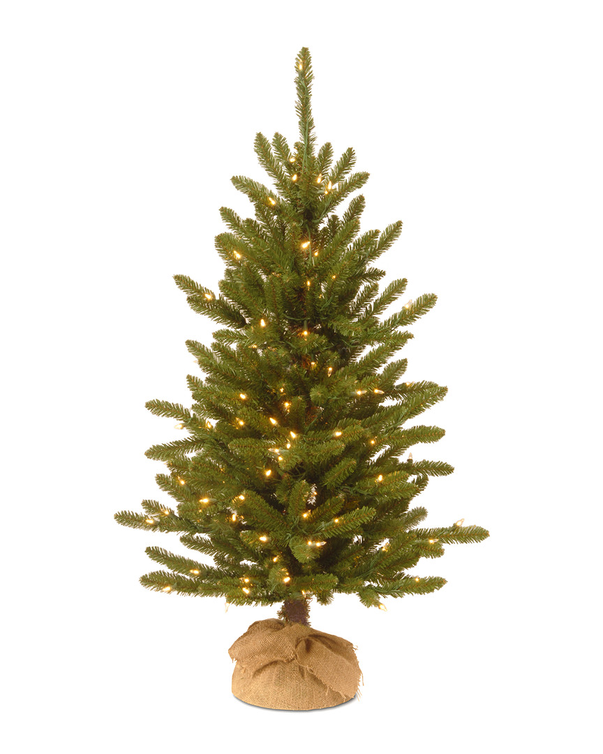 4Ft Kensington Burlap Tree With 150 Clear Lights