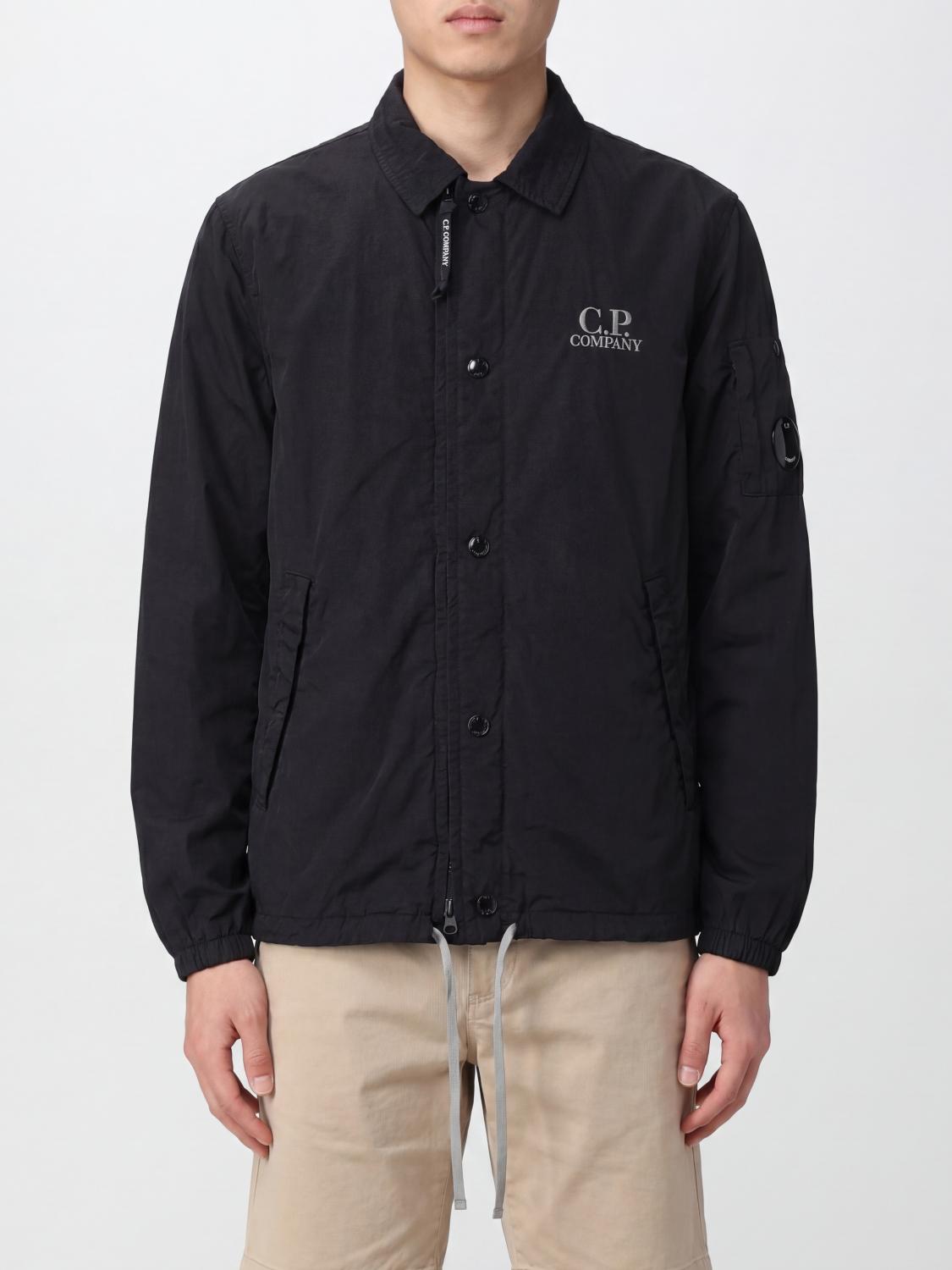 C. P. COMPANY Polyamide Shirt Jacket with Classic Collar and Drawstring