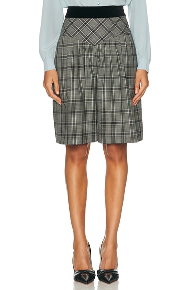 Valentino Check Bermuda Short in Grigio Chiaro Antracite & Nero - Grey. 40 also