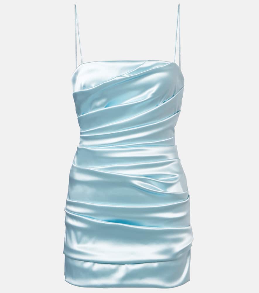 Draped satin minidress