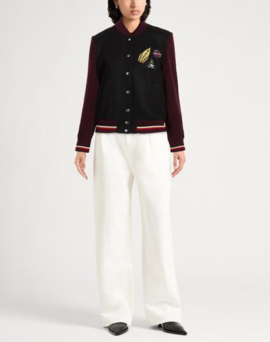 Maison Kitsuné Woman Jacket Black Size S Wool, Polyamide
