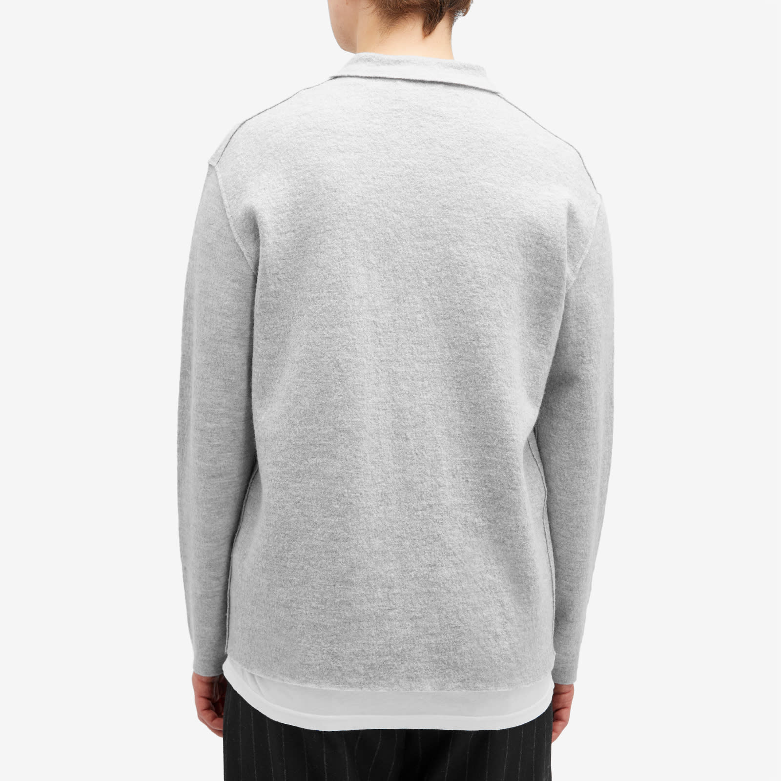 Men's Jonas Merino Overshirt in Grey Melange