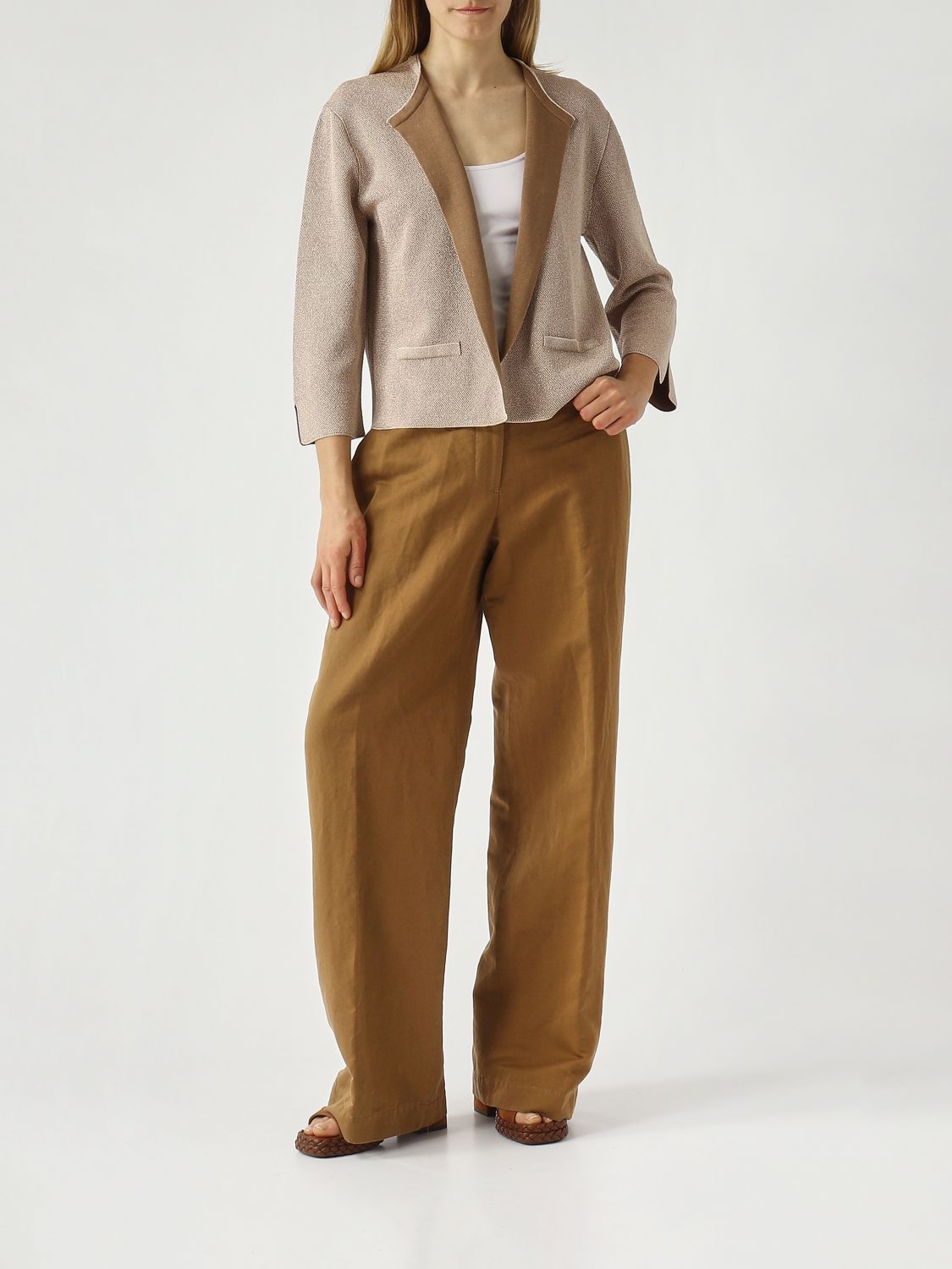 Pants Woman color Tobacco