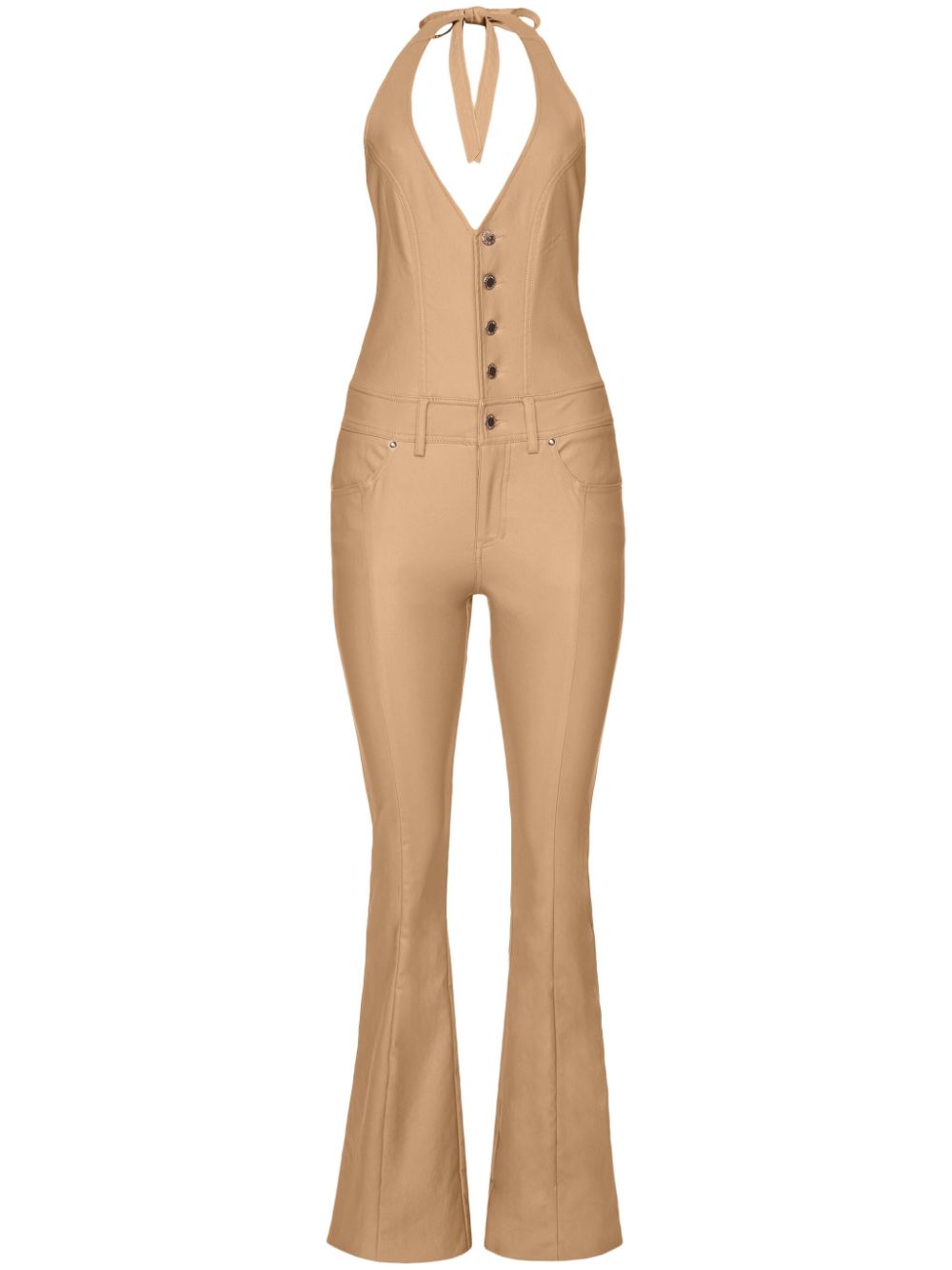 Cynthia halterneck jumpsuit - Neutrals