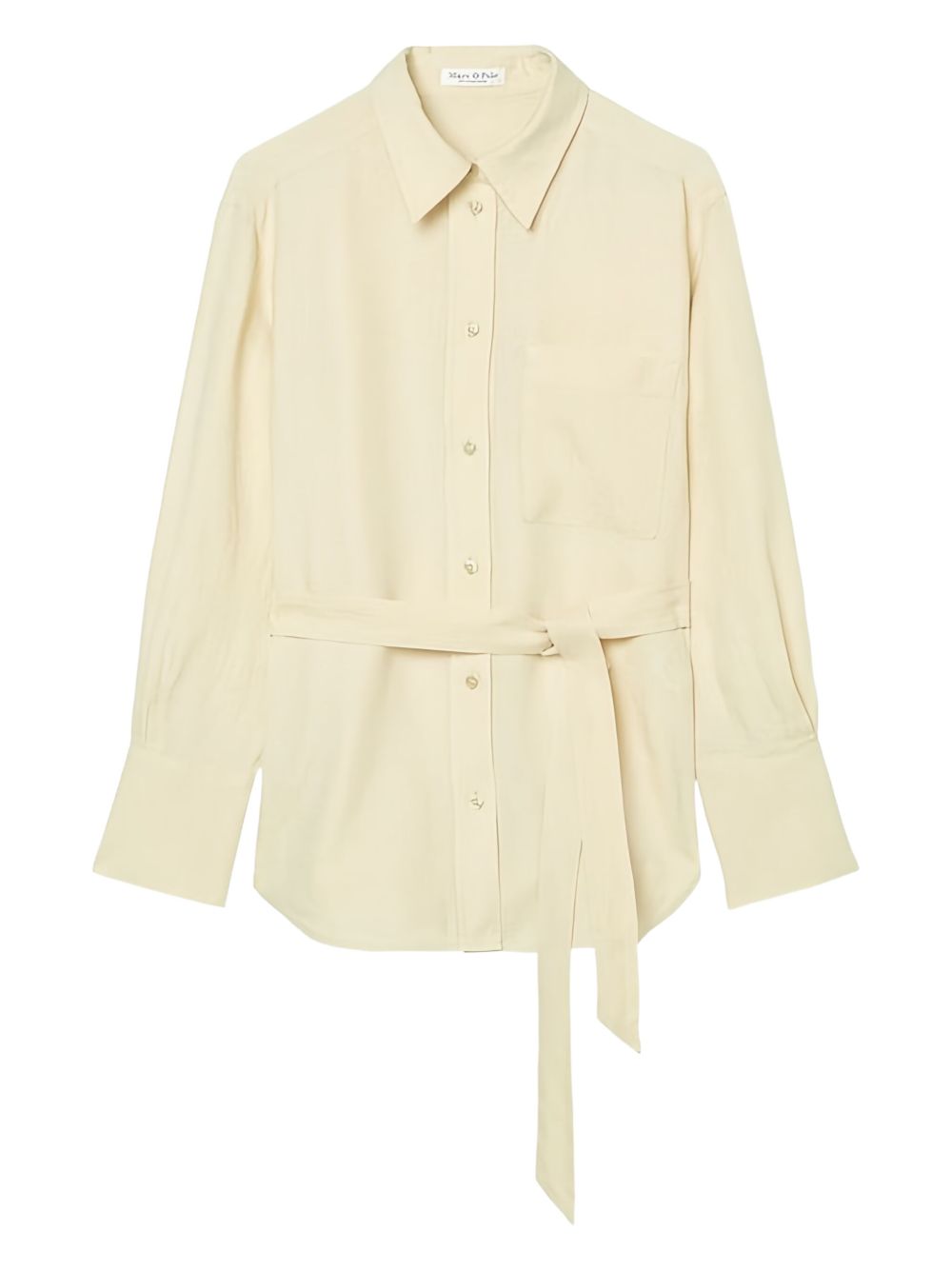 Belted button-up shirt - Neutrals