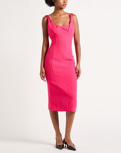 Woman Midi dress Fuchsia Size 8 Polyester, Elastane