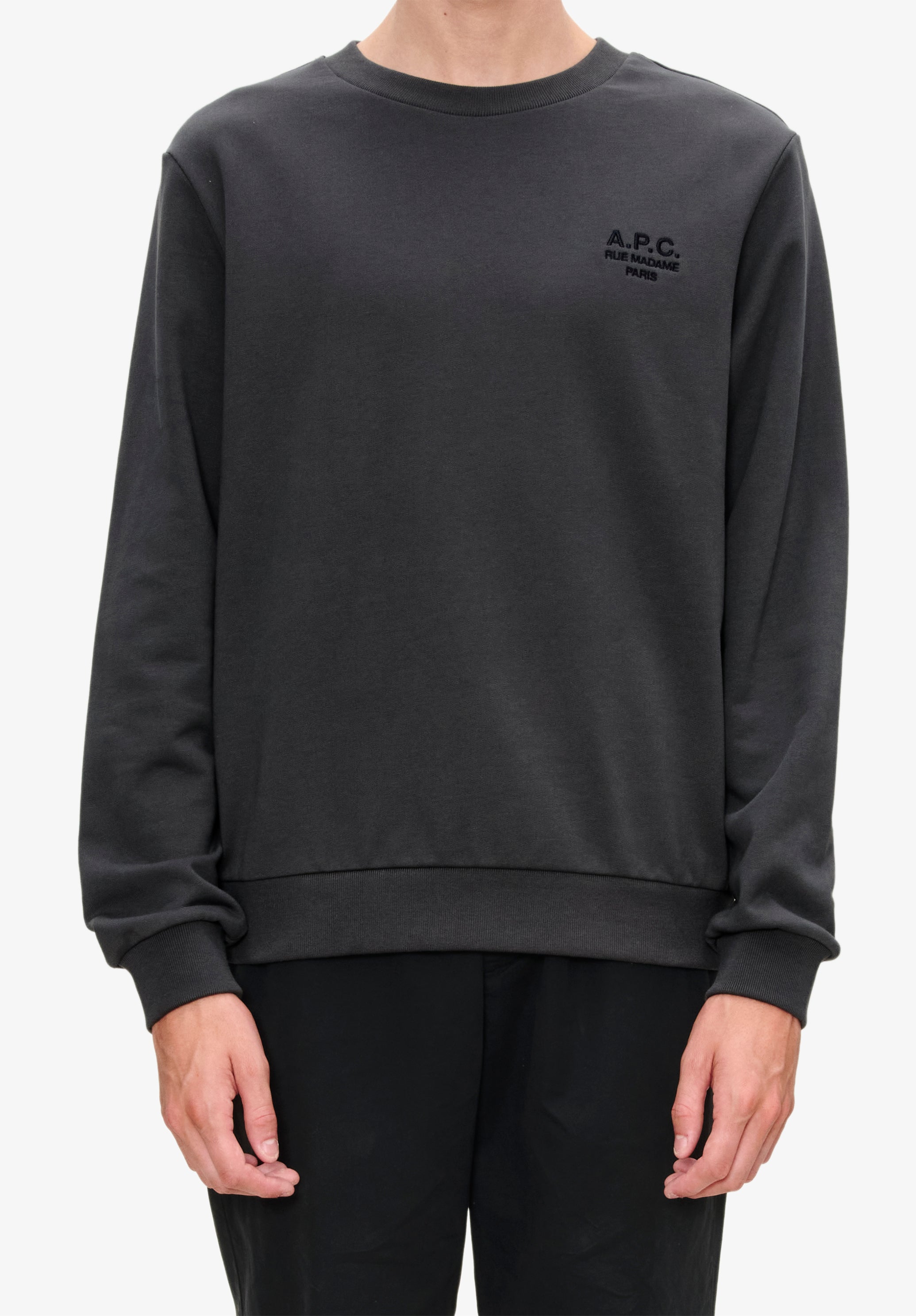 A. P.C. Men's Standard Rue Madame Sweatshirt Size: Extra Small in Black