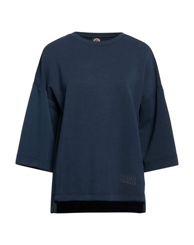 Woman Sweatshirt Navy Size L Modal, Polyester, Elastane