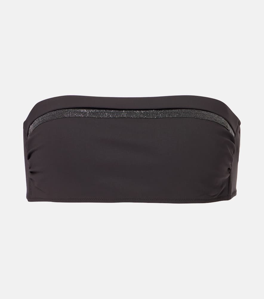 Brunello Cucinelli Monili bandeau bikini top