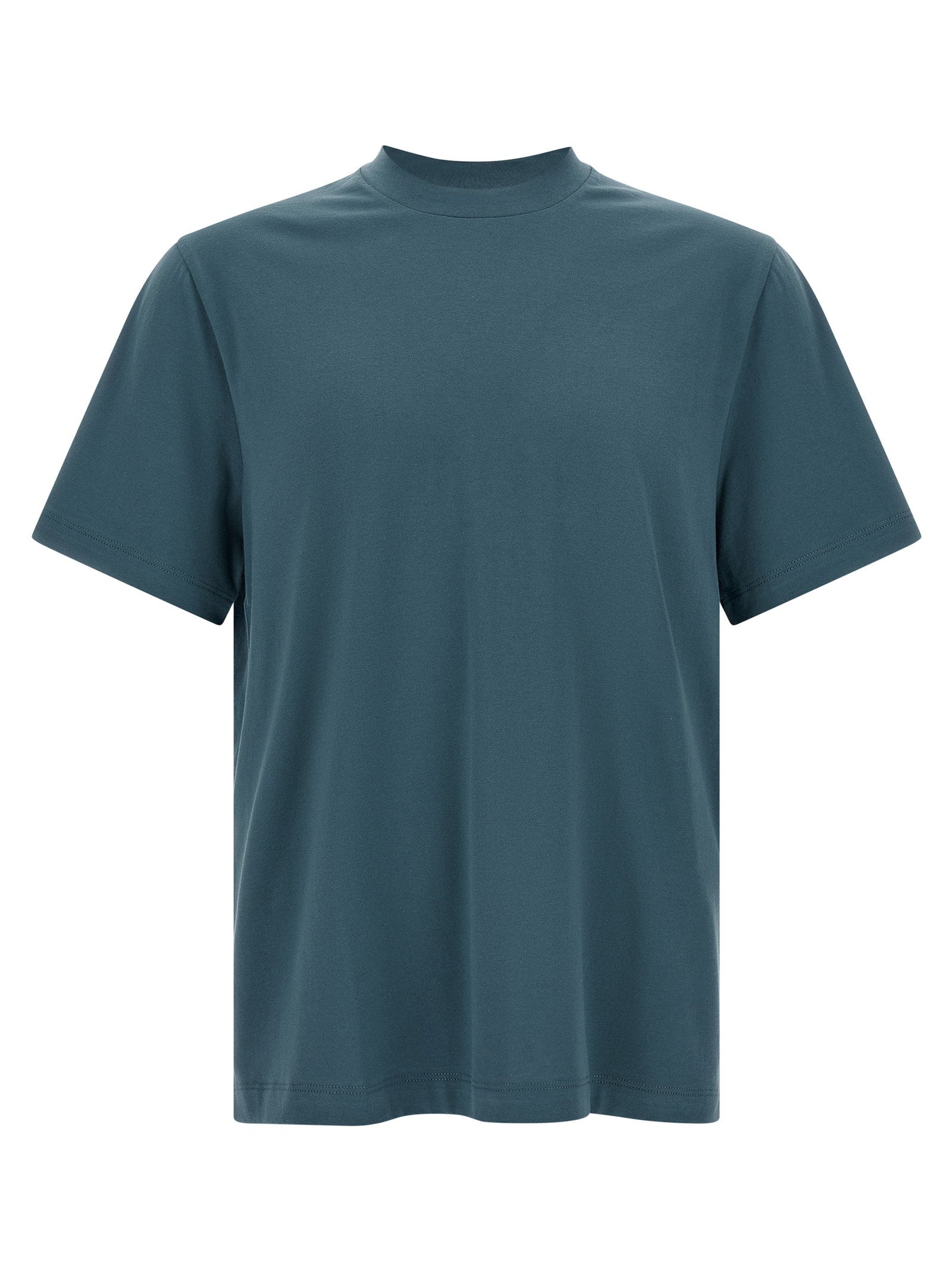Logo-Embroidered Cotton T-Shirt — Teal