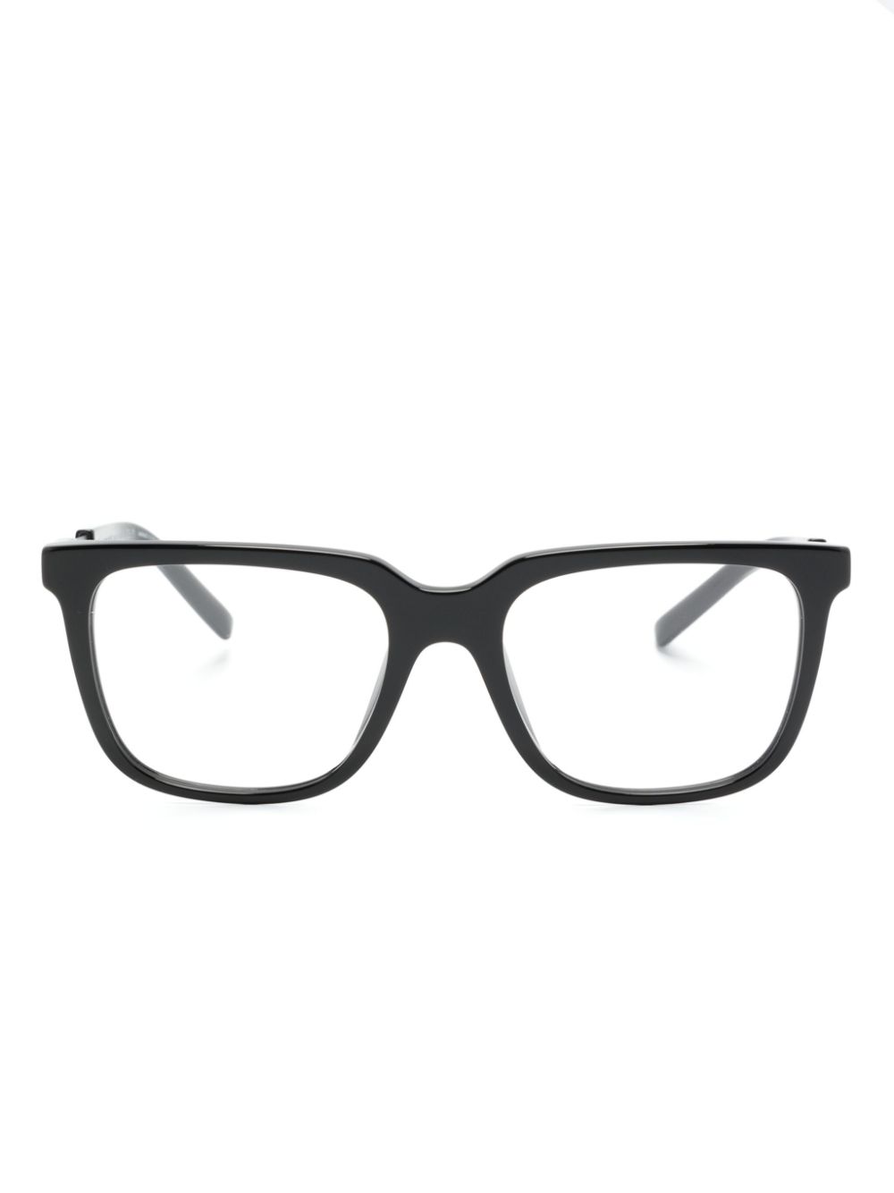Wayfarer-frame glasses - Black
