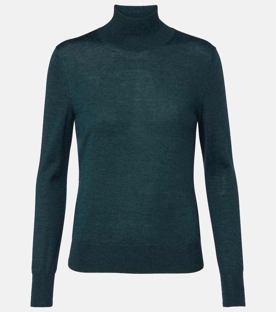 Wool and silk turtleneck sweater