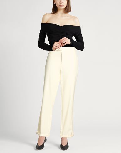 Woman Pants Cream Size 4 Viscose, PBT
