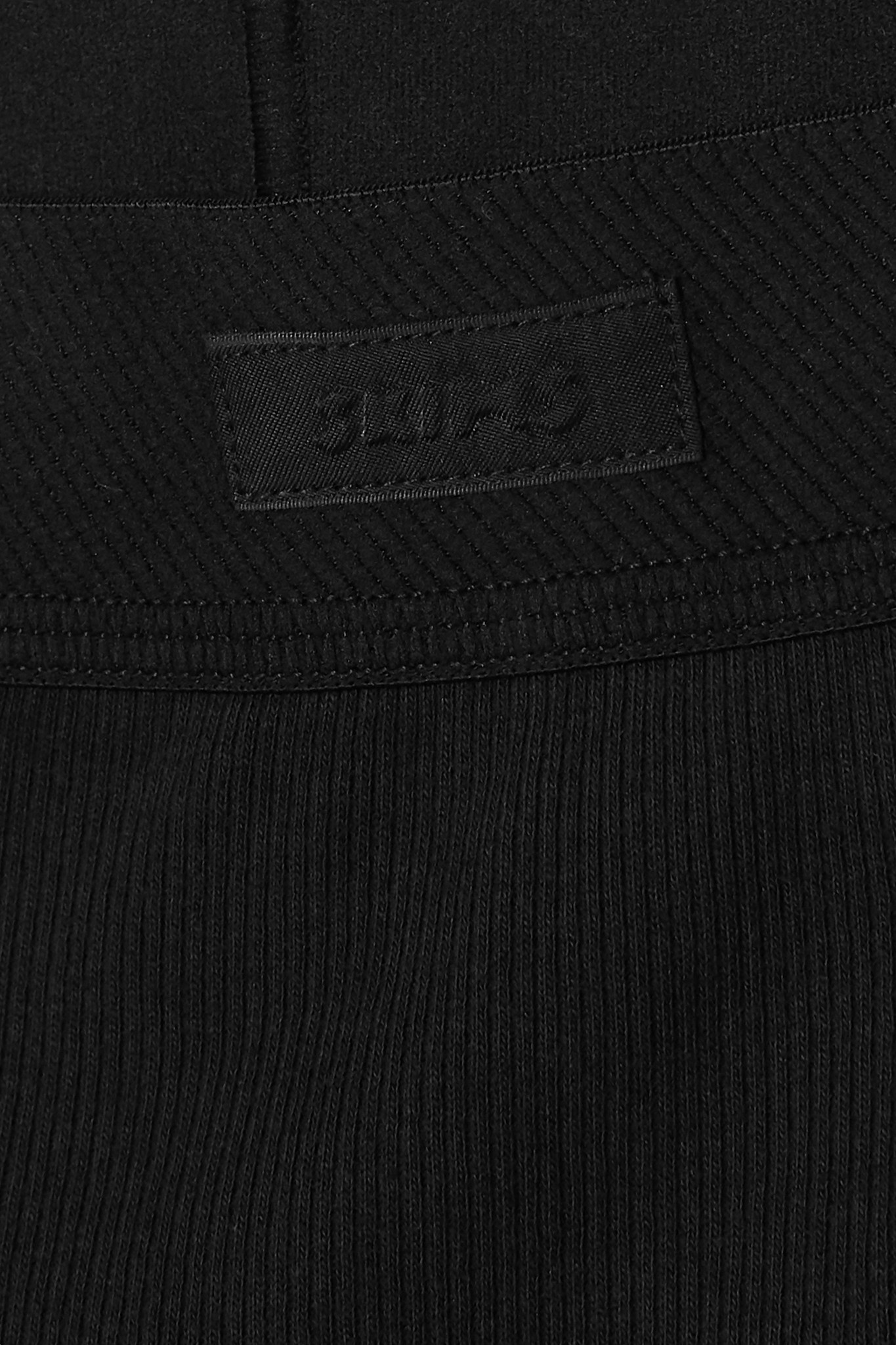 Thermal Ribbed Cotton-blend Leggings