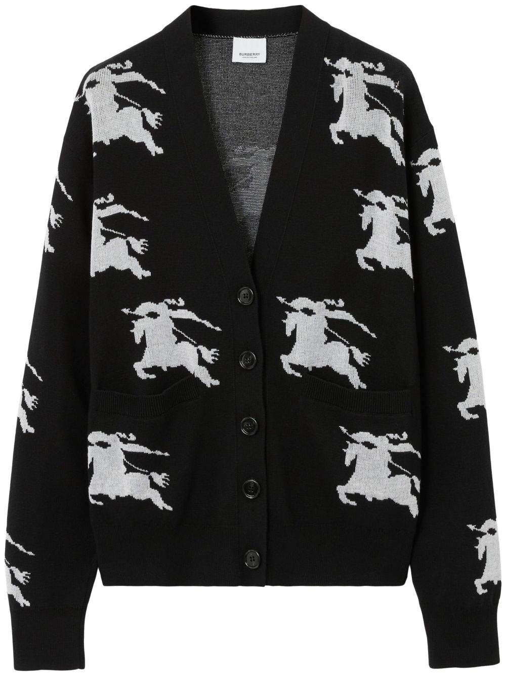 EKD intarsia-knit cardigan - Black