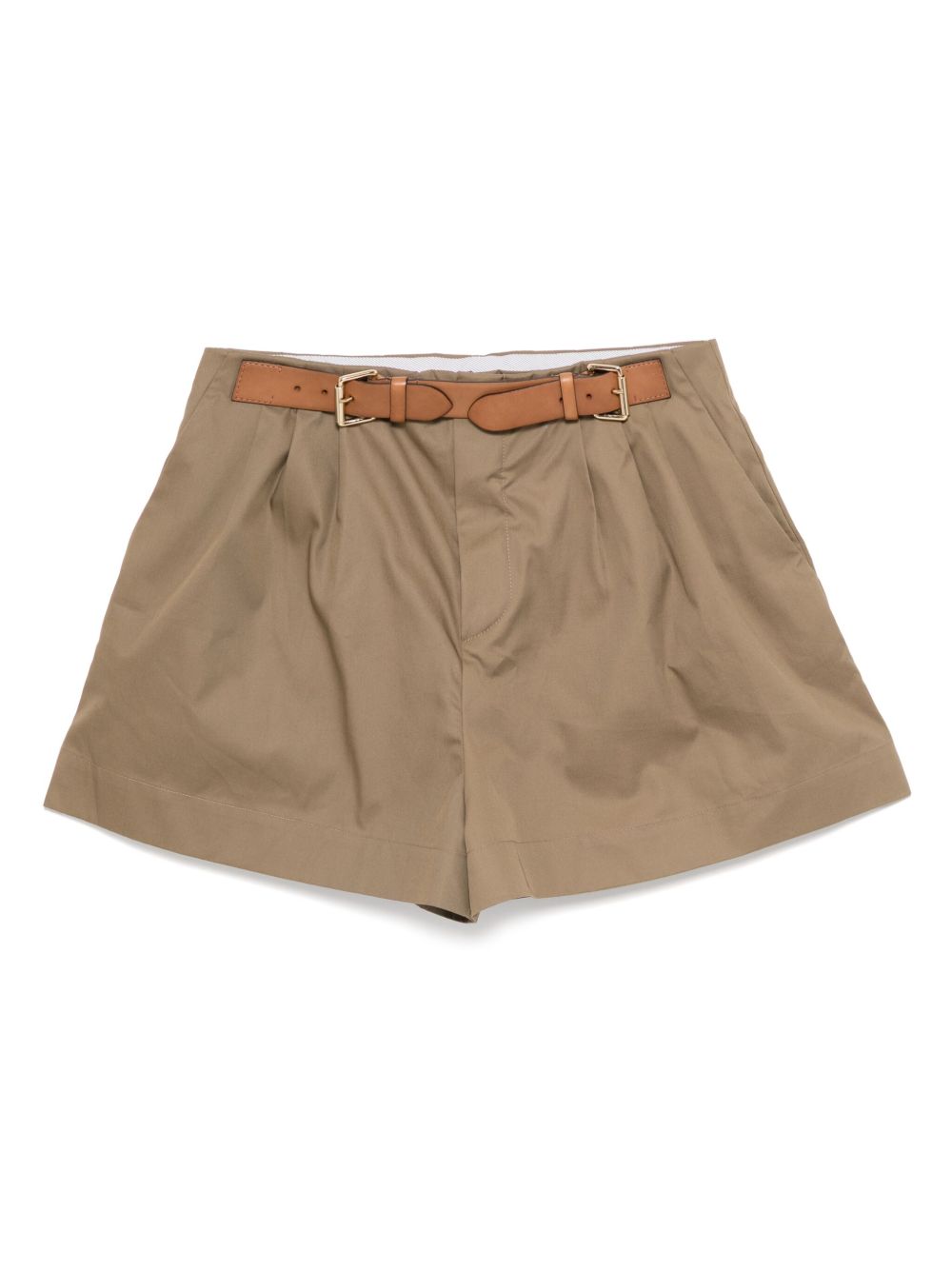 Belted shorts - Brown