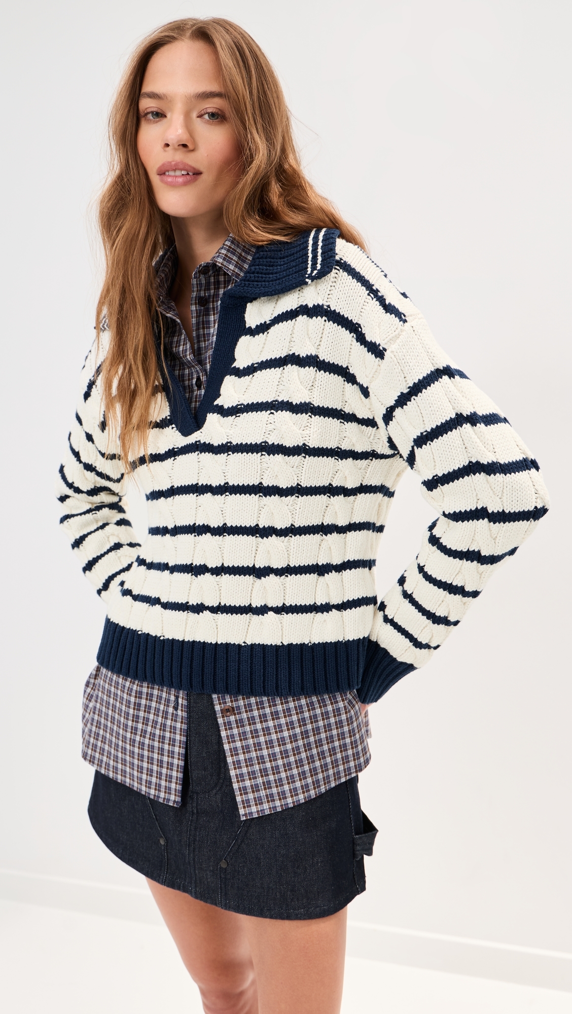 Logan Polo Sweater Ivory