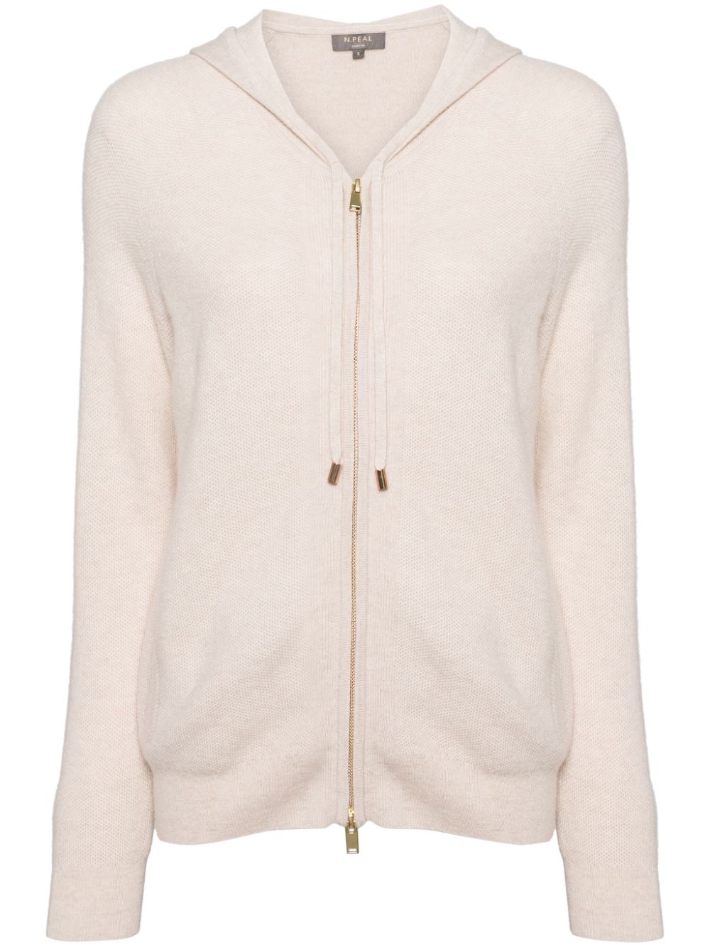 Honeycomb knit hoodie - Neutrals