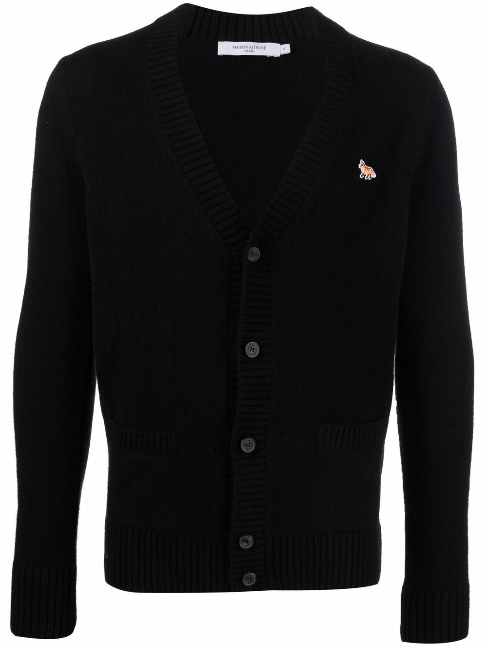 Fox Patch V-neck cardigan