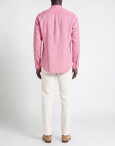 Man Shirt Magenta Size 17 ½ Linen, Cotton