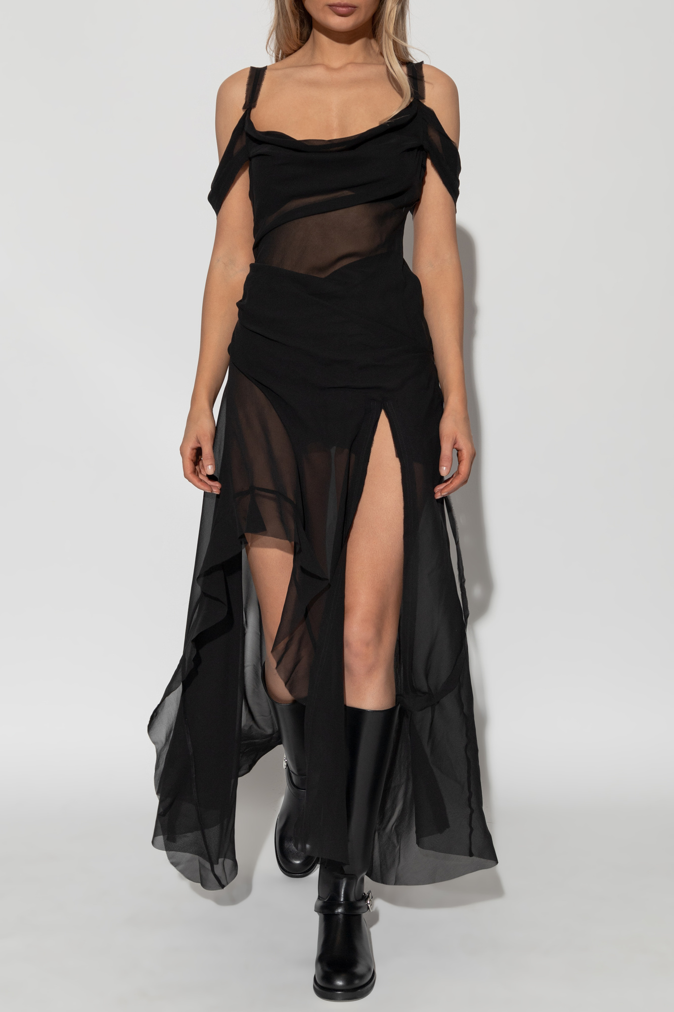 Dress With Straps, Women's, Black