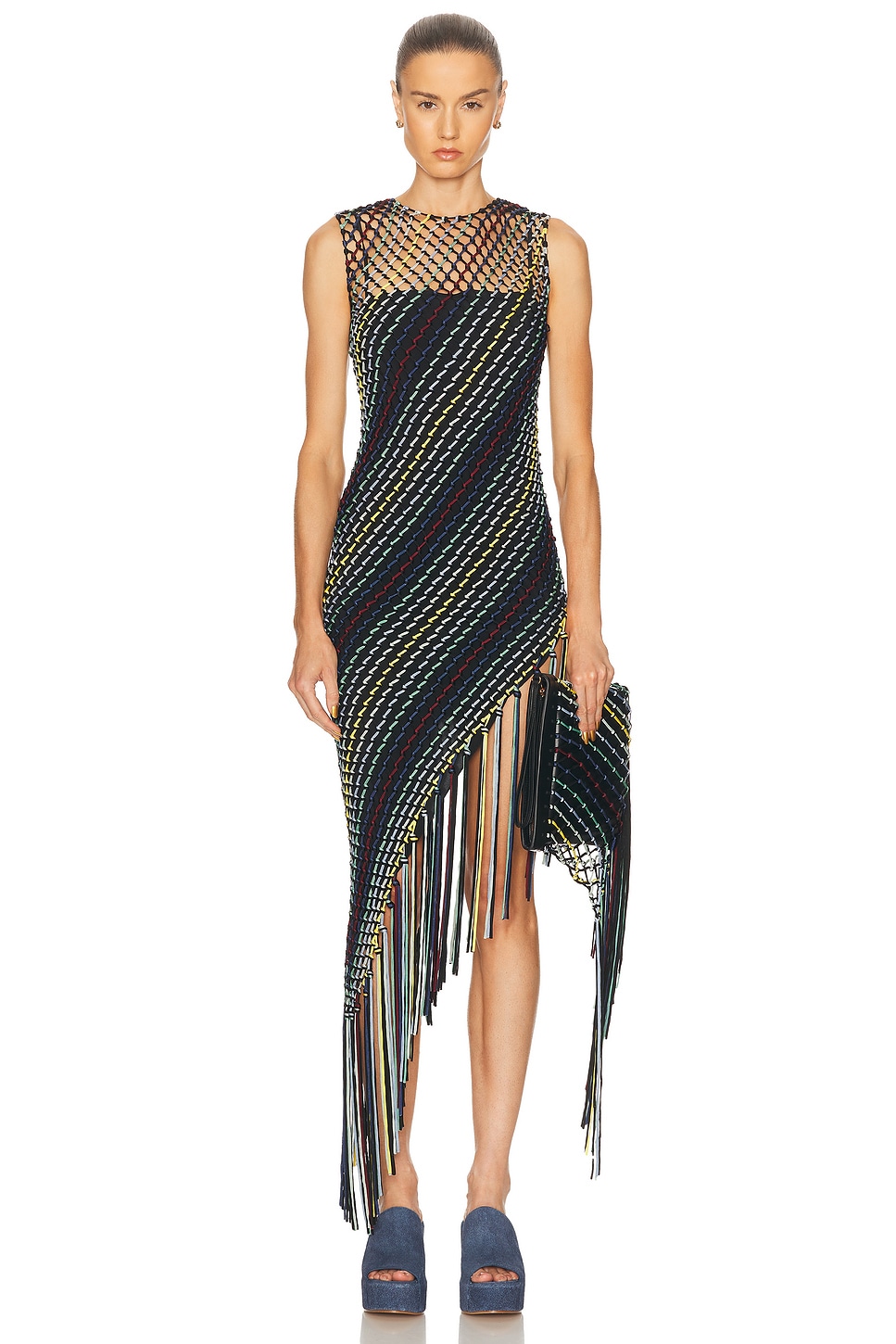 Gabriela Hearst Nabia Dress in Black Multi - Black,Mint.  L also in