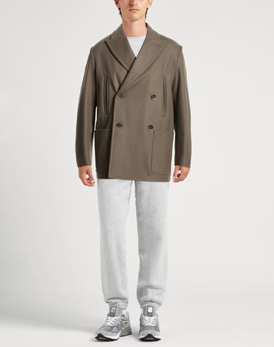 Man Coat Grey Size 42 Wool, Polyamide