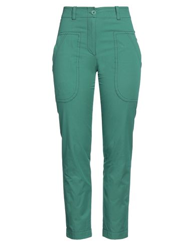 Woman Pants Emerald green Size M Cotton