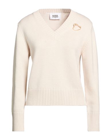 Woman Sweater Beige Size 2 Merino Wool