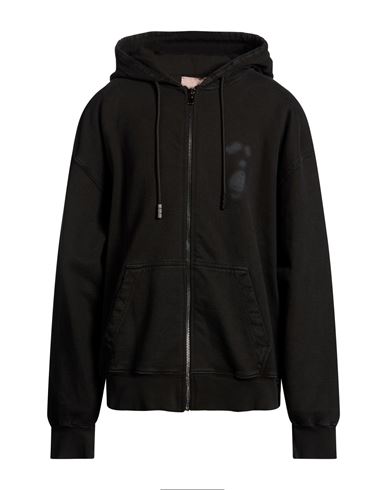 Man Sweatshirt Black Size L Cotton