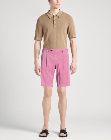 Man Shorts & Bermuda Shorts Pink Size 32 Cotton, Elastane