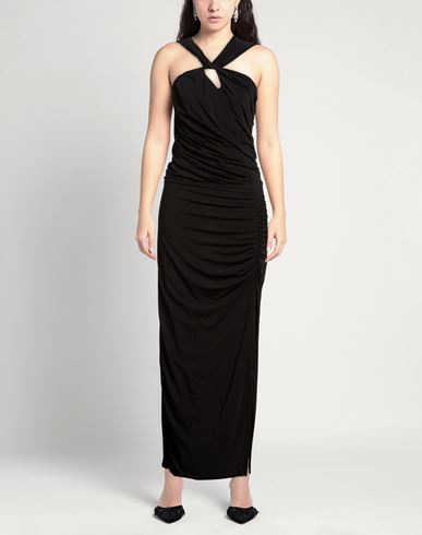 Woman Maxi dress Black Size 12 Viscose, Elastane